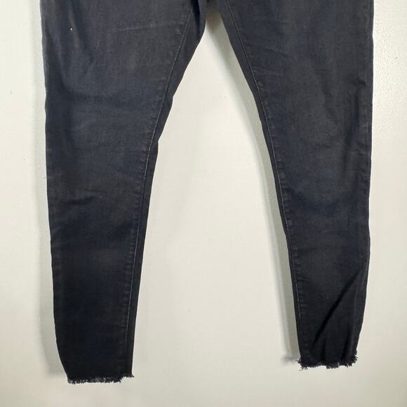 YSL Saint Laurent D10 Men's Black Raw Hem Mid Rise Relaxed Slim Jeans Size 34 - Picture 5 of 16